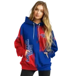 la tech splatter effect blue hoodie best selling