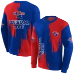 la tech splatter effect blue hoodie best selling