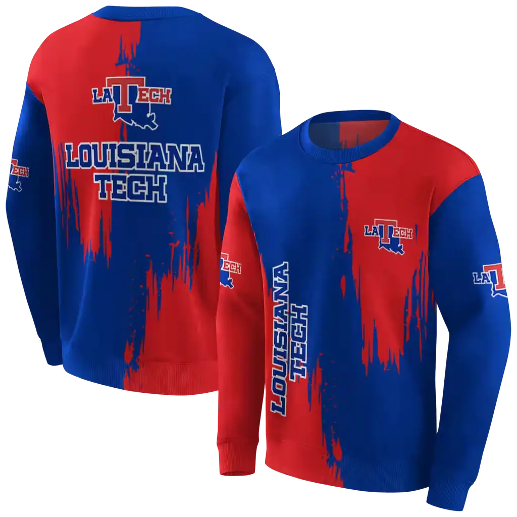 la tech splatter effect blue hoodie premium grade la tech splatter effect blue hoodie premium grade