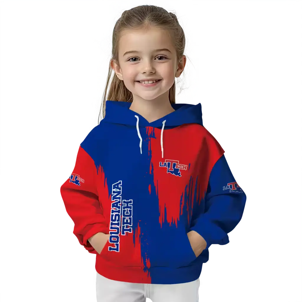 la tech splatter effect blue hoodie top rated la tech splatter effect blue hoodie top rated