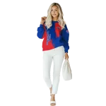 la tech splatter effect blue hoodie best selling