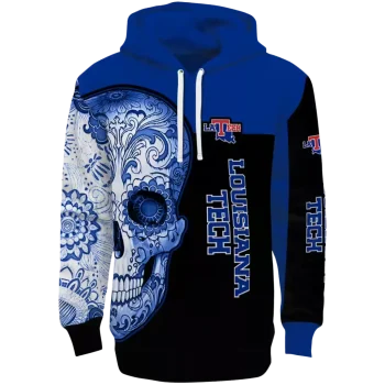 la tech sugar skull blue black hoodie best selling