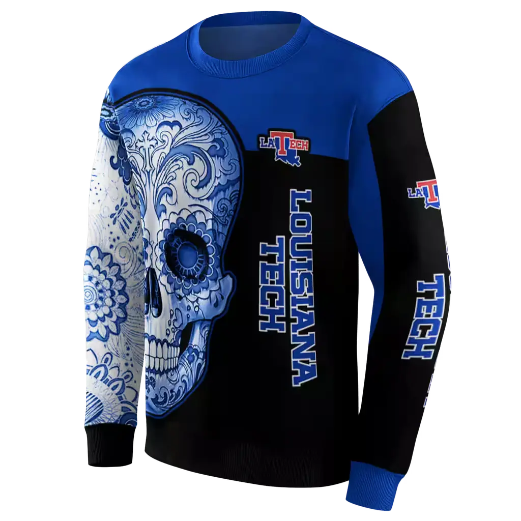 la tech sugar skull blue black hoodie new arrival la tech sugar skull blue black hoodie new arrival