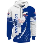 la tech triangular pattern blue white hoodie best selling