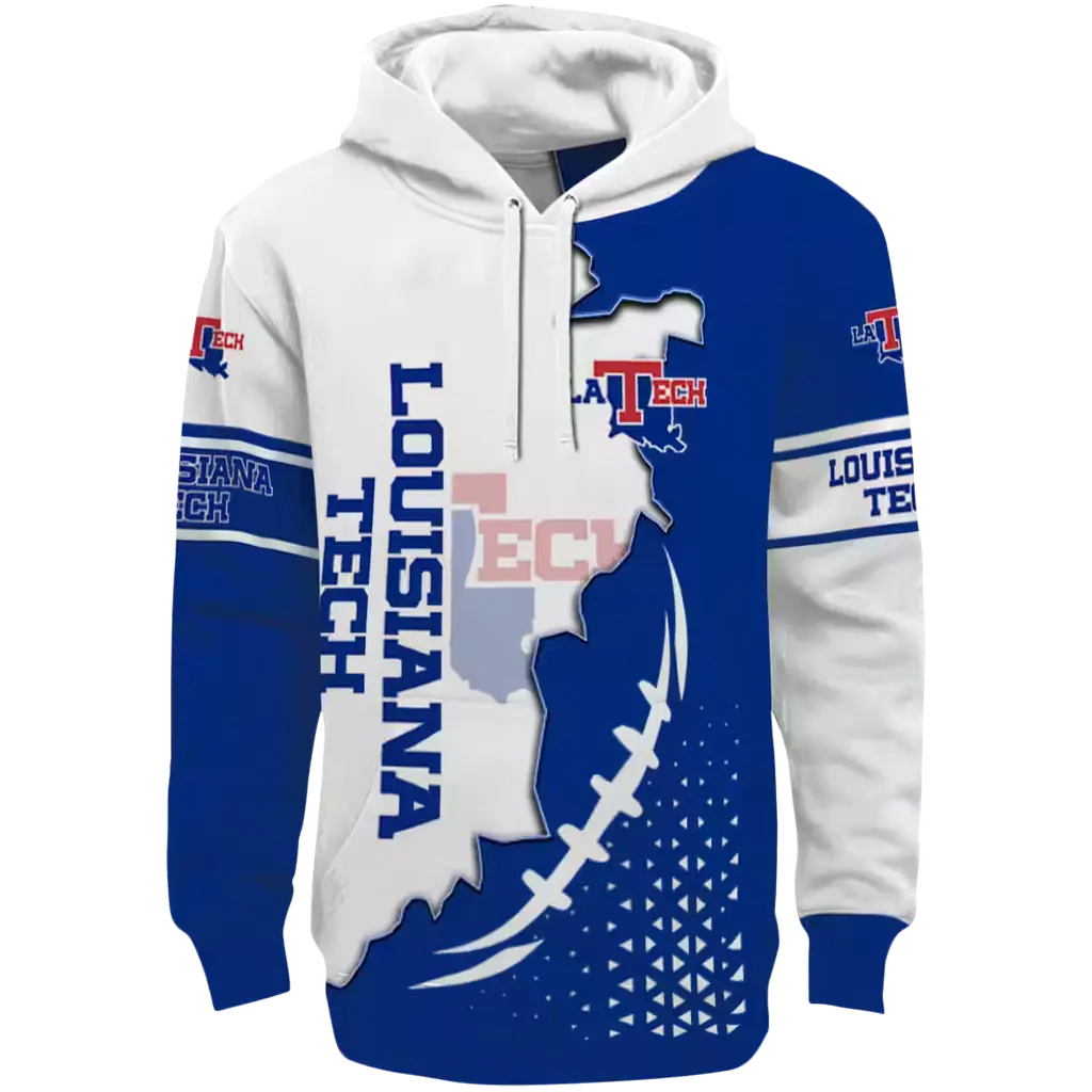la tech triangular pattern blue white hoodie best selling la tech triangular pattern blue white hoodie best selling