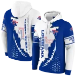 la tech triangular pattern blue white hoodie best selling