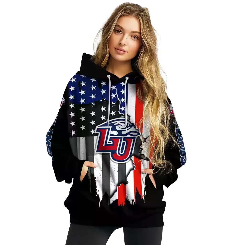 liberty flames american pride black hoodie high quality liberty flames american pride black hoodie high quality