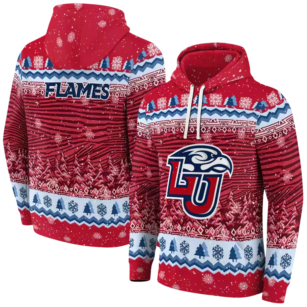 liberty flames christmas trees red hoodie fashion forward liberty flames christmas trees red hoodie fashion forward