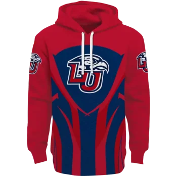 liberty flames concentric lines red black hoodie best selling