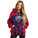 liberty flames concentric lines red black hoodie best selling