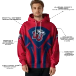 liberty flames concentric lines red black hoodie best selling