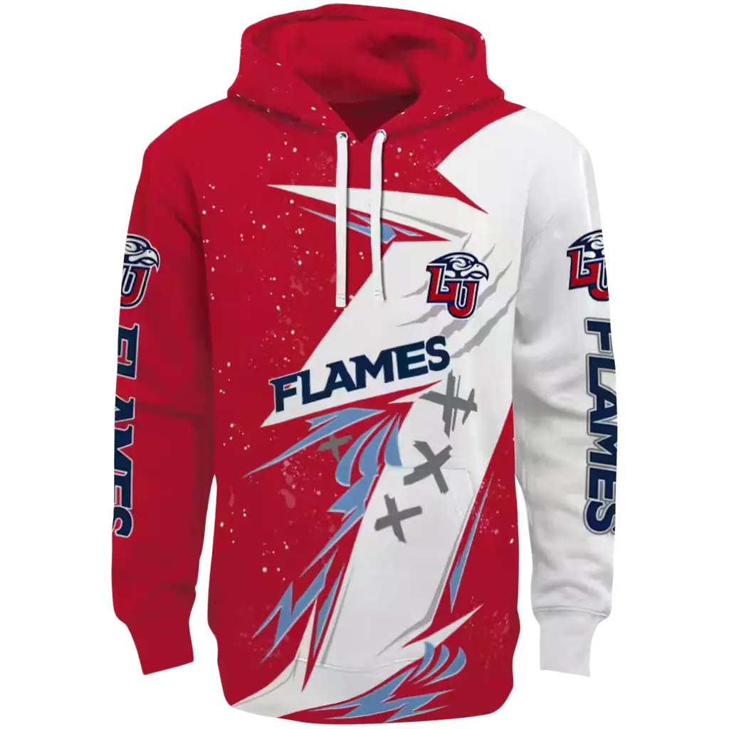 liberty flames dynamic slash red white hoodie best selling liberty flames dynamic slash red white hoodie best selling