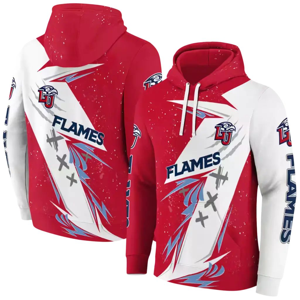 liberty flames dynamic slash red white hoodie fashion forward liberty flames dynamic slash red white hoodie fashion forward