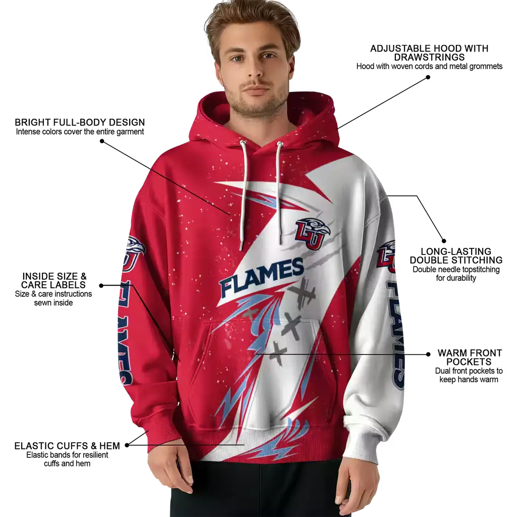 liberty flames dynamic slash red white hoodie latest model liberty flames dynamic slash red white hoodie latest model