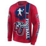 liberty flames football heartbeat red hoodie best selling