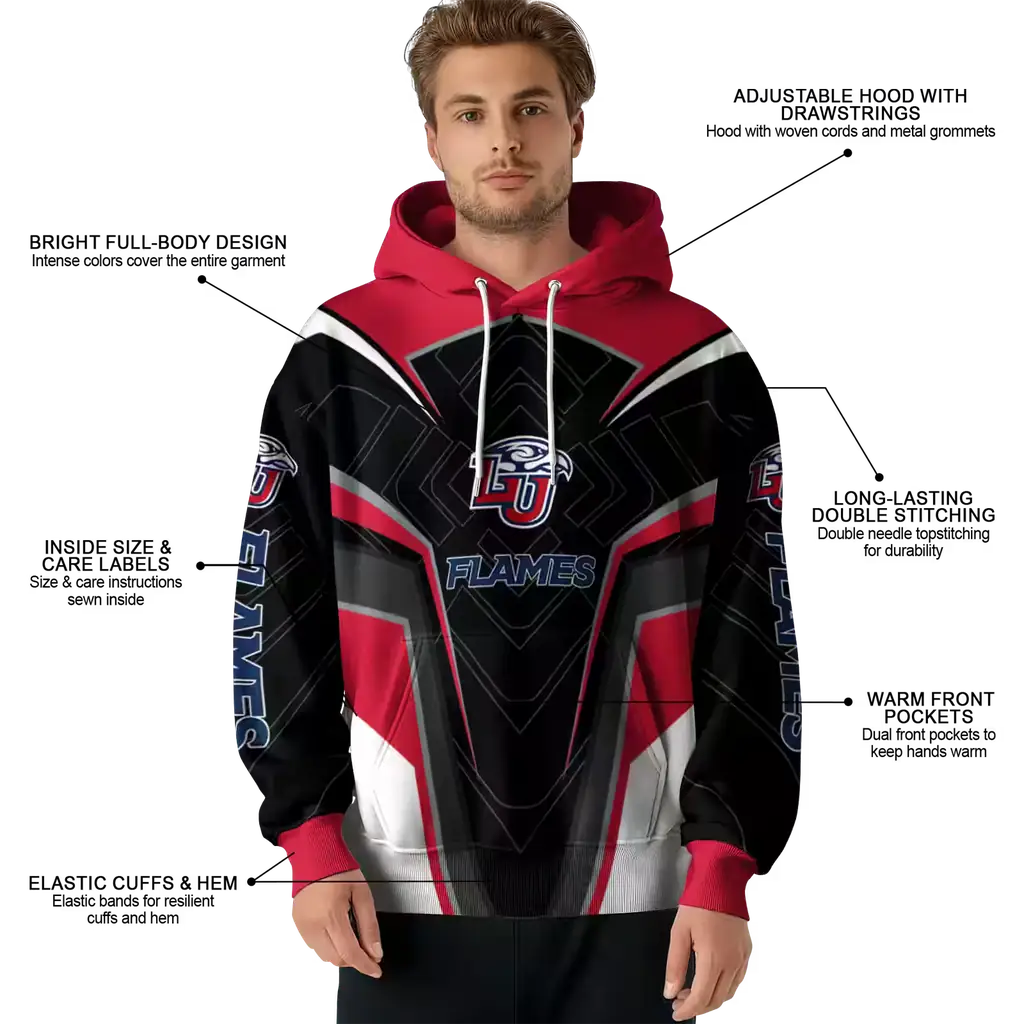 liberty flames futuristic pattern red black hoodie latest model liberty flames futuristic pattern red black hoodie latest model