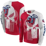 liberty flames graphic punisher red white hoodie best selling
