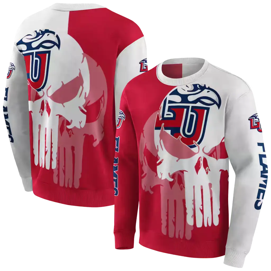 liberty flames graphic punisher red white hoodie premium grade liberty flames graphic punisher red white hoodie premium grade