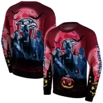 liberty flames halloween vibes red black hoodie best selling