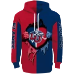 liberty flames heartbeat graphic red hoodie best selling