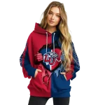 liberty flames heartbeat graphic red hoodie best selling