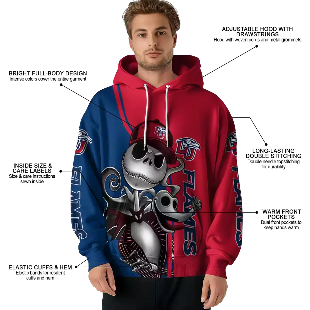 liberty flames jack skellington red hoodie latest model liberty flames jack skellington red hoodie latest model