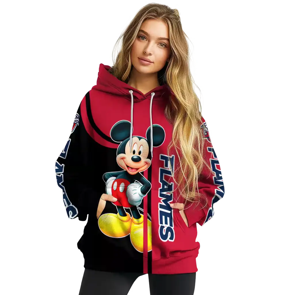 liberty flames mickey mouse red black hoodie high quality liberty flames mickey mouse red black hoodie high quality