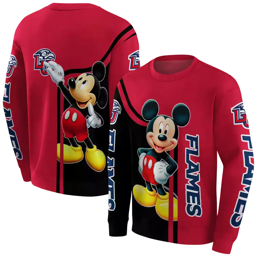 liberty flames mickey mouse red black hoodie premium grade liberty flames mickey mouse red black hoodie premium grade
