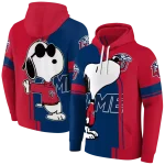 liberty flames playful snoopy red hoodie best selling