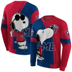 liberty flames playful snoopy red hoodie best selling