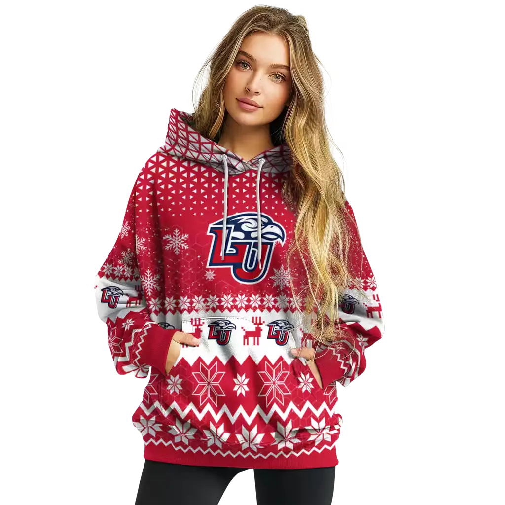 liberty flames reindeer motif red hoodie high quality liberty flames reindeer motif red hoodie high quality