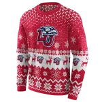 liberty flames reindeer motif red hoodie best selling