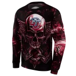 liberty flames skull artwork red black hoodie best selling