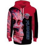liberty flames skull motif red black hoodie best selling