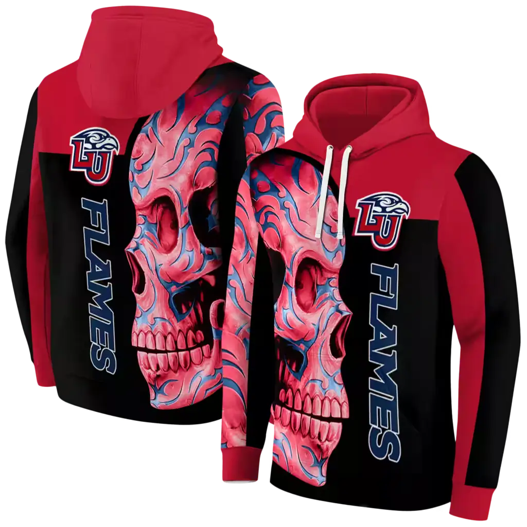 liberty flames skull motif red black hoodie fashion forward liberty flames skull motif red black hoodie fashion forward