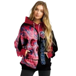 liberty flames skull motif red black hoodie best selling