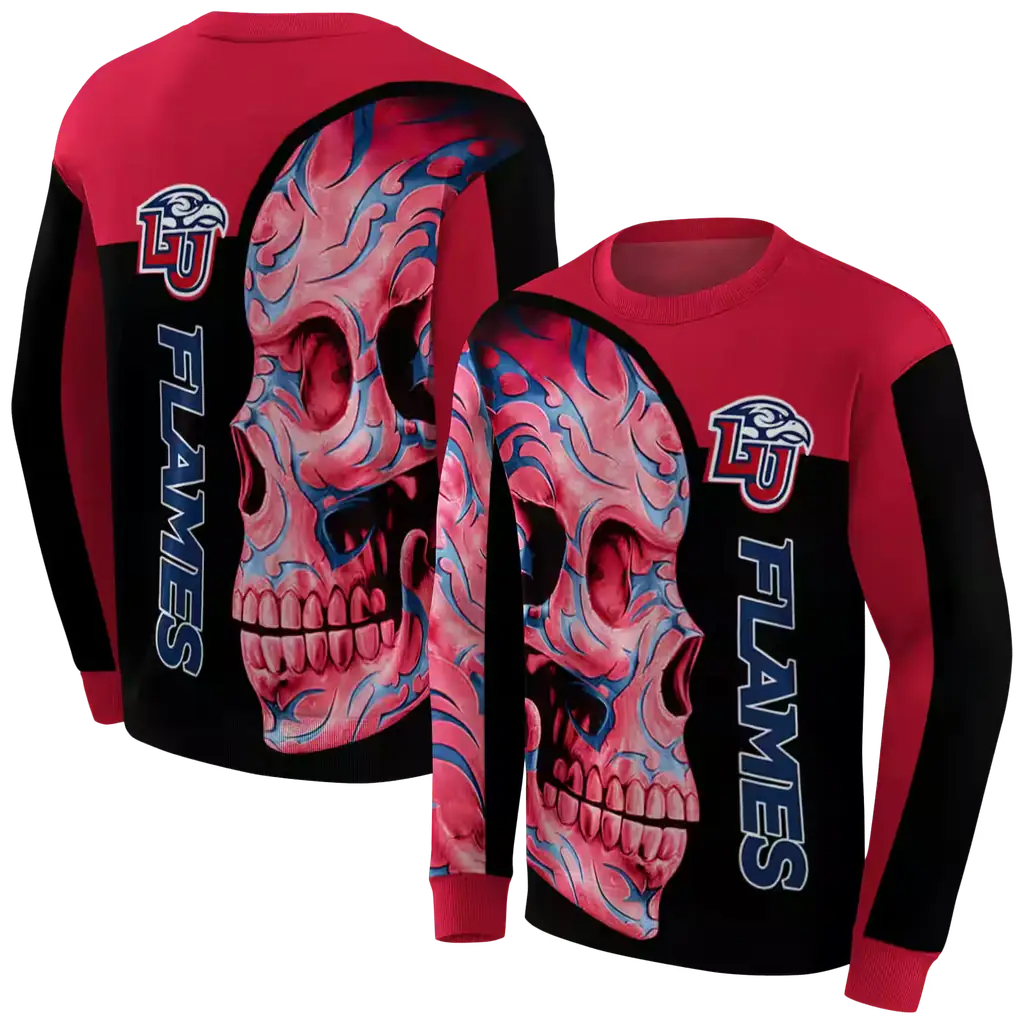 liberty flames skull motif red black hoodie premium grade liberty flames skull motif red black hoodie premium grade