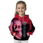 liberty flames skull motif red black hoodie best selling