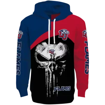 liberty flames skull punisher blue black hoodie best selling