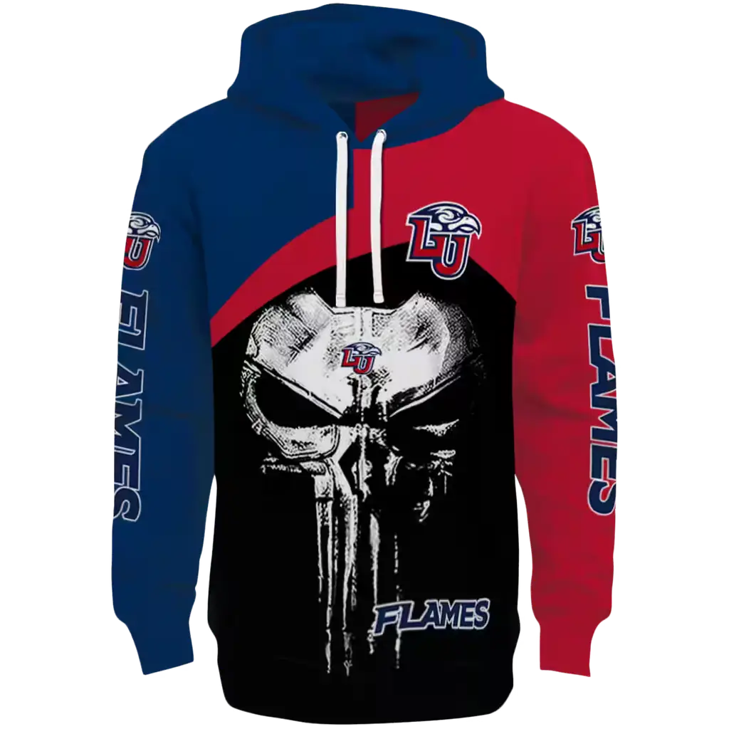 liberty flames skull punisher blue black hoodie best selling liberty flames skull punisher blue black hoodie best selling