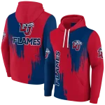 liberty flames splatter effect red hoodie best selling