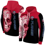 liberty flames sugar skull red black hoodie best selling