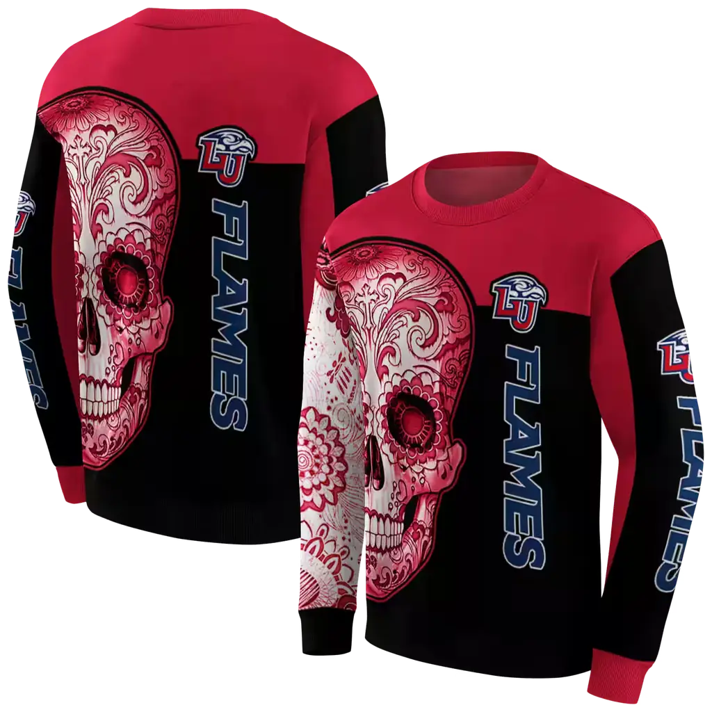liberty flames sugar skull red black hoodie premium grade liberty flames sugar skull red black hoodie premium grade