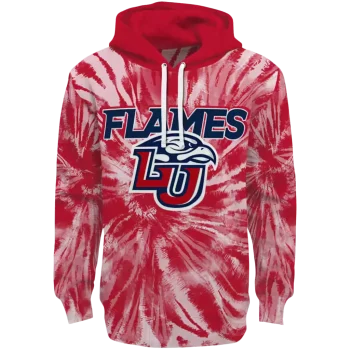 liberty flames tie dye pattern red hoodie best selling