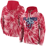 liberty flames tie dye pattern red hoodie best selling