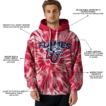 liberty flames tie dye pattern red hoodie best selling