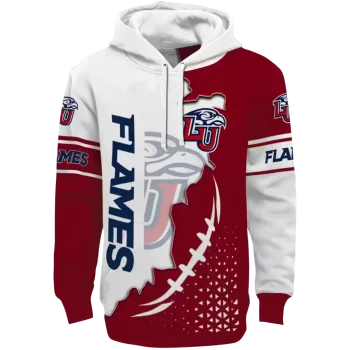 liberty flames triangular pattern red white hoodie best selling