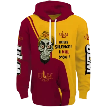 louisiana monroe warhawks achmed skull red hoodie best selling