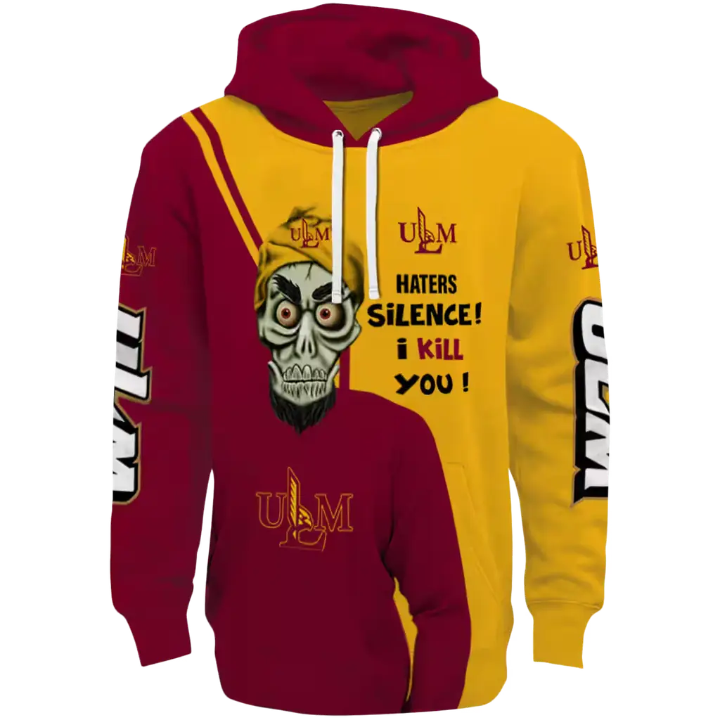 louisiana monroe warhawks achmed skull red hoodie best selling louisiana monroe warhawks achmed skull red hoodie best selling