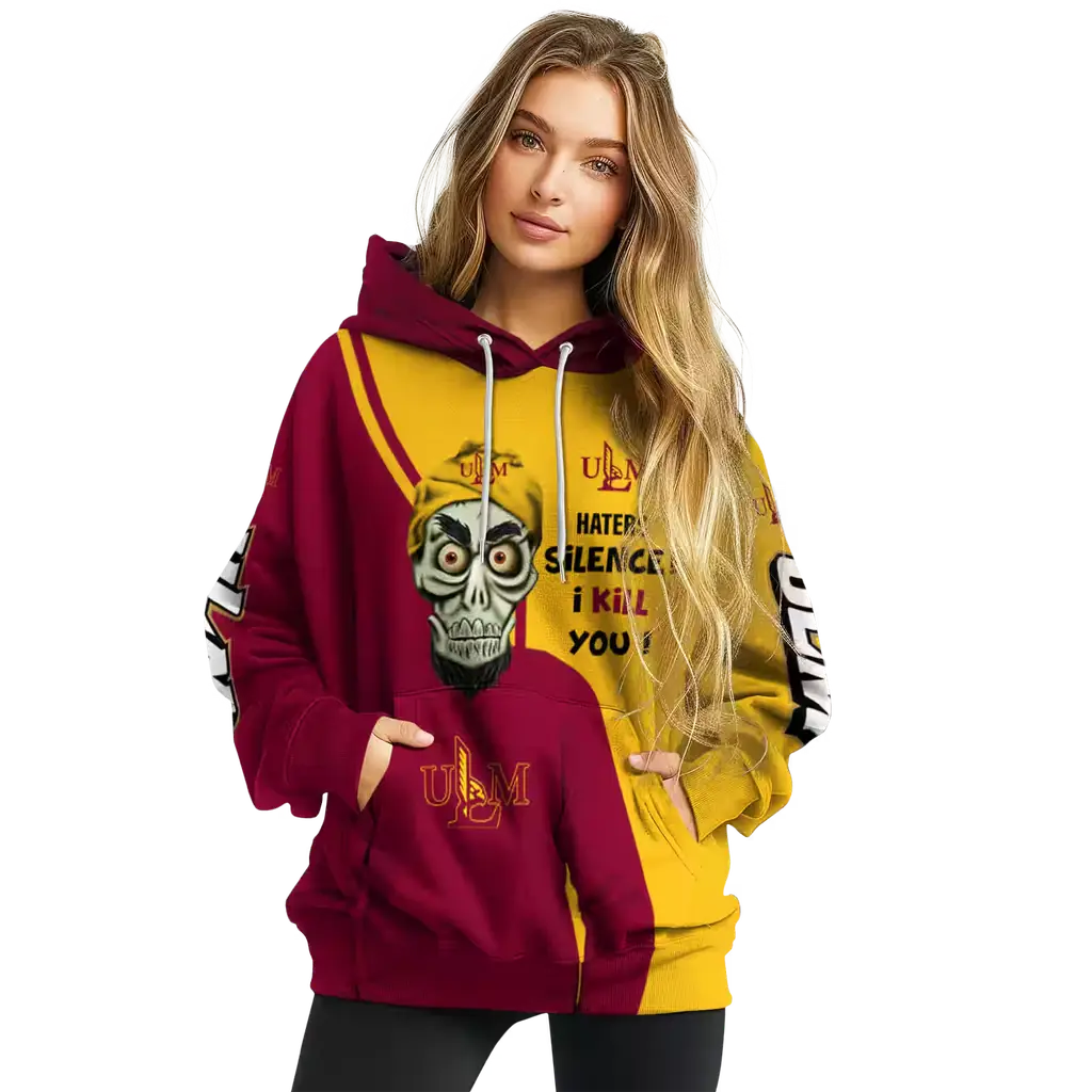 louisiana monroe warhawks achmed skull red hoodie high quality louisiana monroe warhawks achmed skull red hoodie high quality